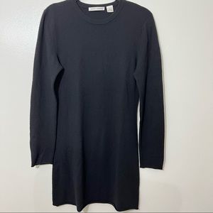 Autumn Cashmere Black Long Sleeve Sweater Dress Sz Large
